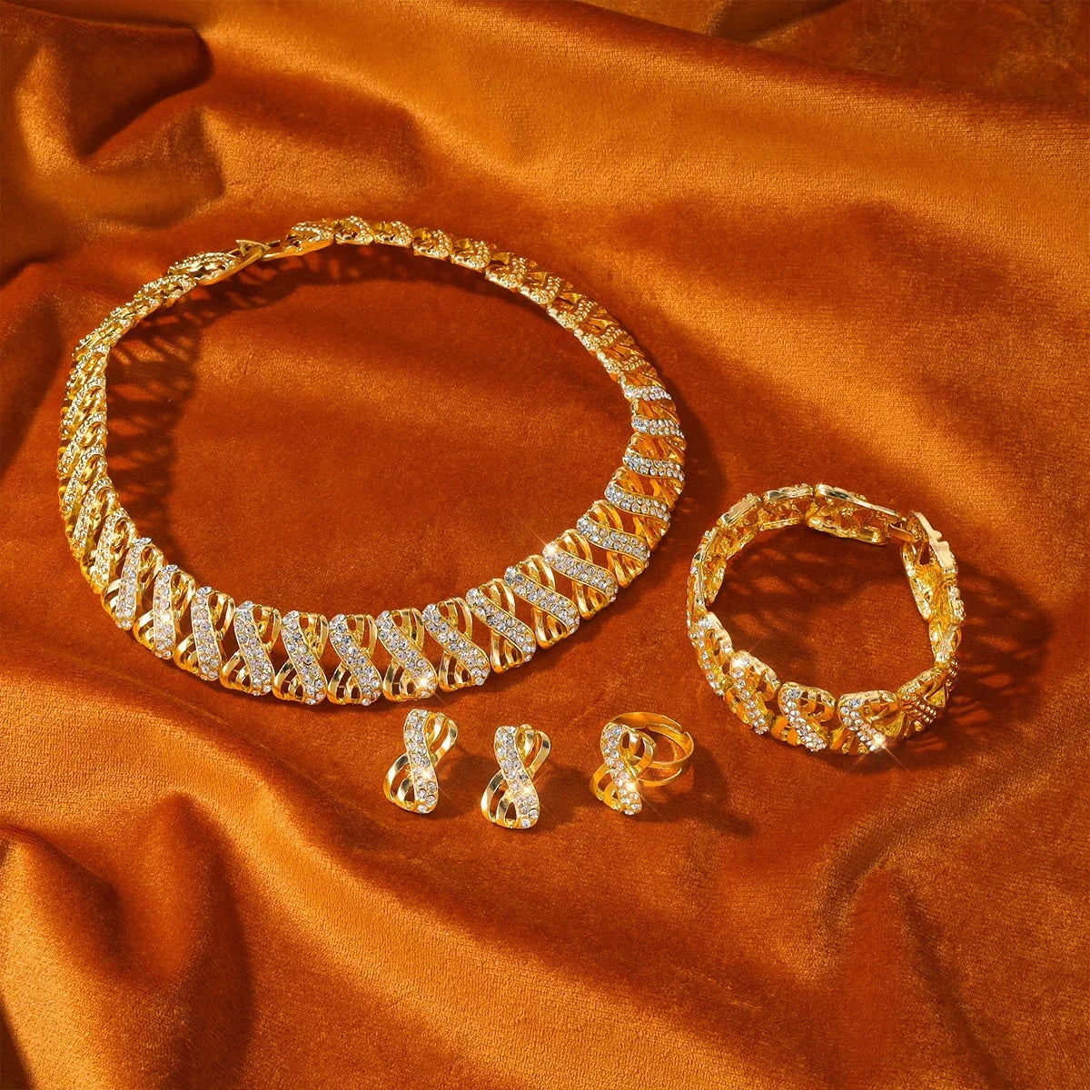 Infinity 18K Gold Plated Jewellery SET