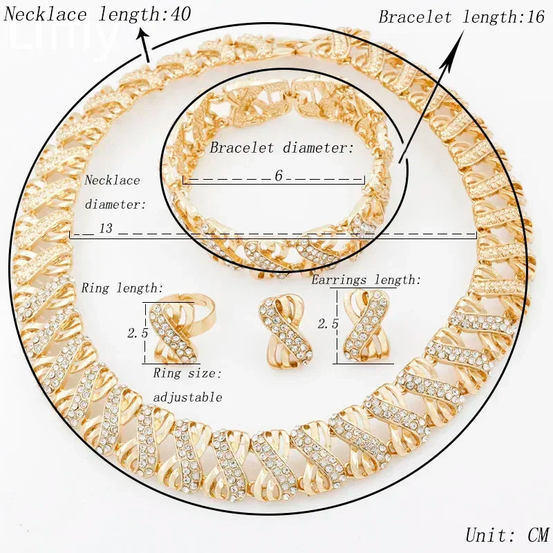 Infinity 18K Gold Plated Jewellery SET