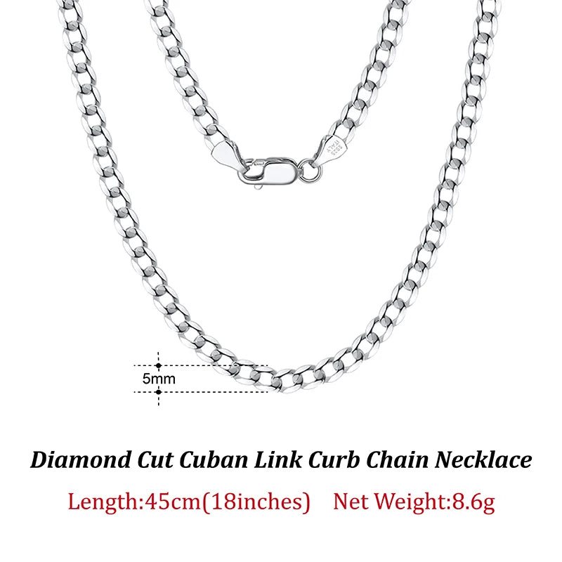 Cuban Link Curb Chain and Bracelets (18K GOLD PLATED 925 STERLING SILVER )