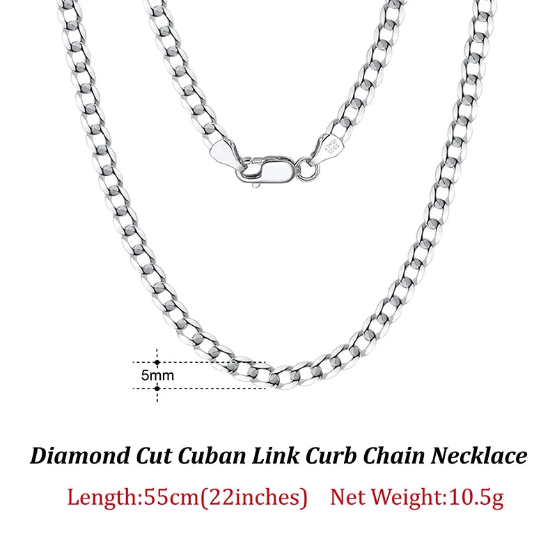 Cuban Link Curb Chain and Bracelets (18K GOLD PLATED 925 STERLING SILVER )