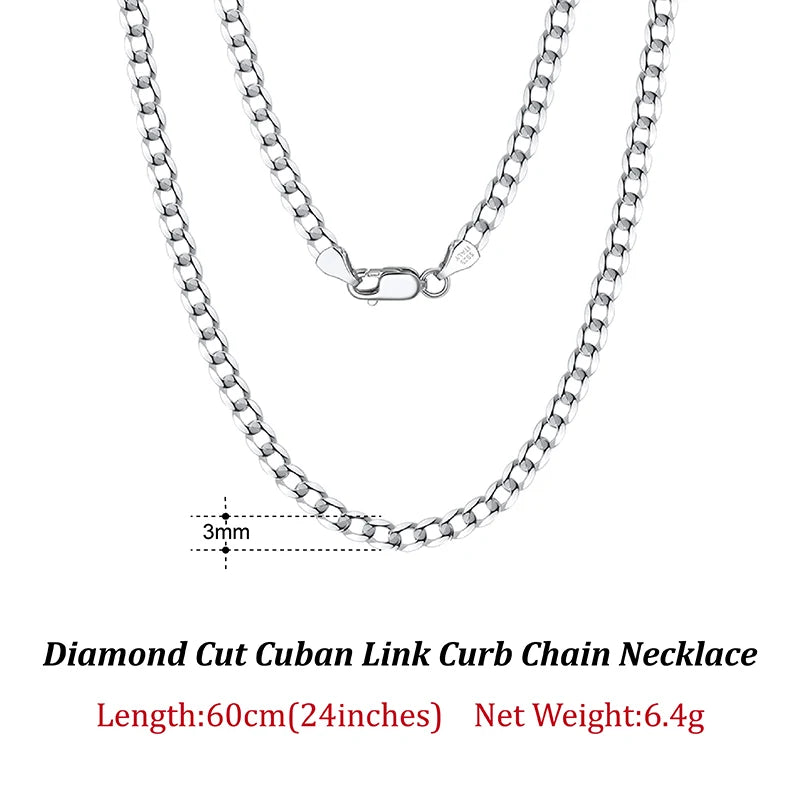 Cuban Link Curb Chain and Bracelets (18K GOLD PLATED 925 STERLING SILVER )