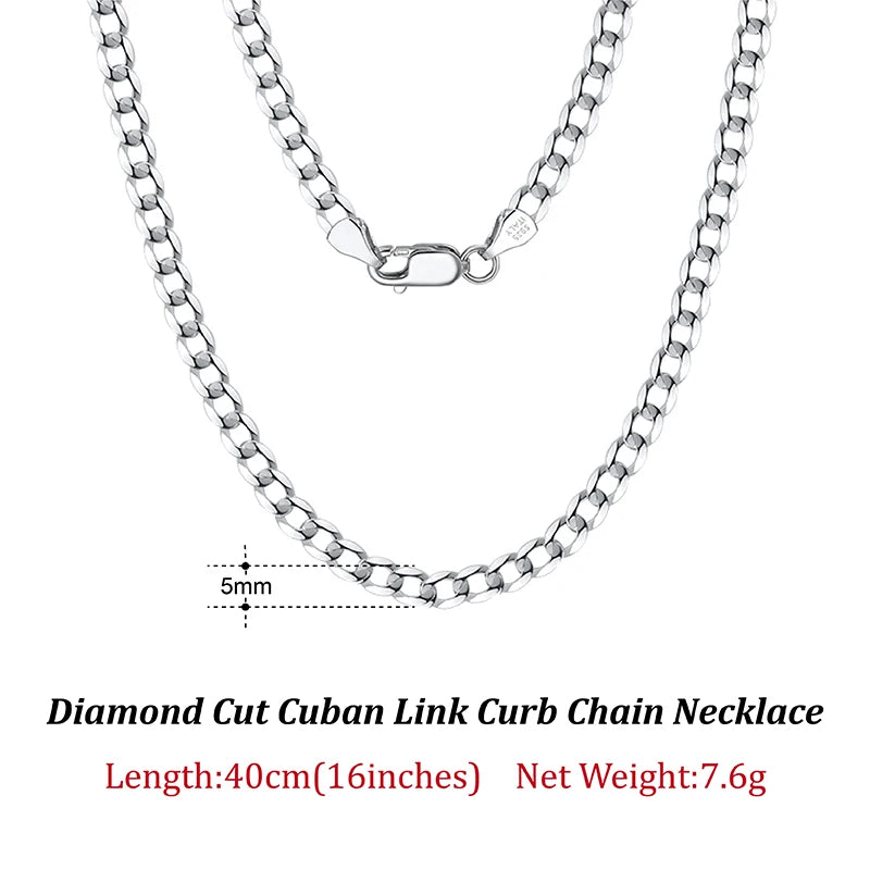 Cuban Link Curb Chain and Bracelets (18K GOLD PLATED 925 STERLING SILVER )